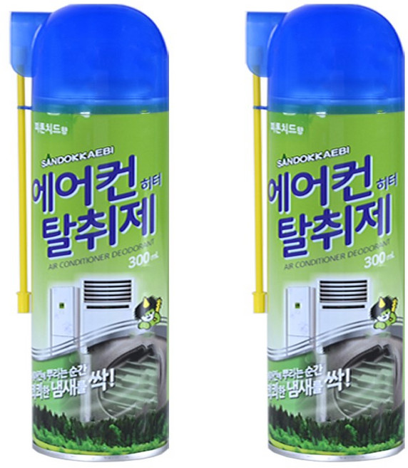 산도깨비 에어컨 탈취제 스프레이, 2개, 300L