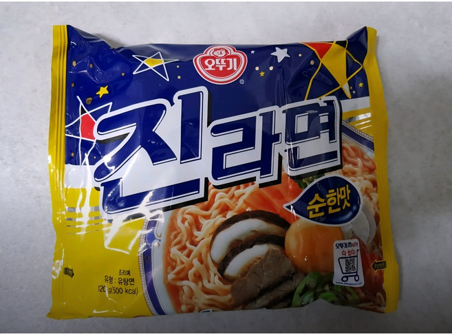 오뚜기 진라면 순한맛 봉지 120g, 100개