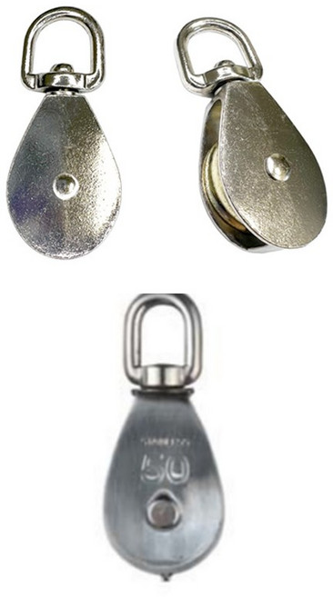 도르래 니켈 스텐 다이캐스팅 스위블 국기차 미니 소형 도르레 와이어 로프, 다이캐스팅 도르레, 38mm