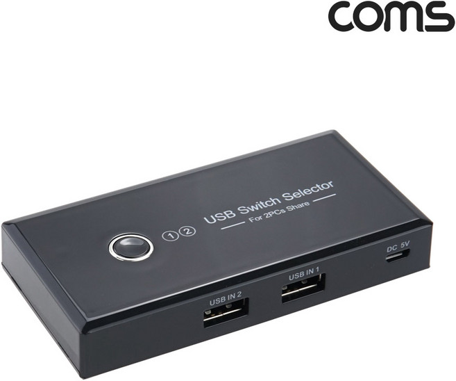 Coms USB 2.0 선택기 2:4 수동 스위치 PC 2대 - USB 4개 공유 BD821, 1개