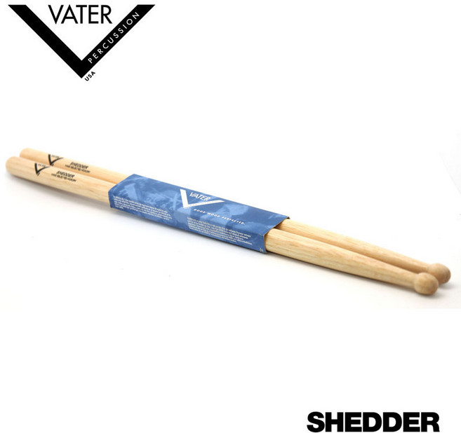VATER 베이터 드럼스틱 셰더 SHEDDER (VHSHW) 미국산 드럼채 타악기소품부품 DRUM STICK, 내츄럴, 1세트