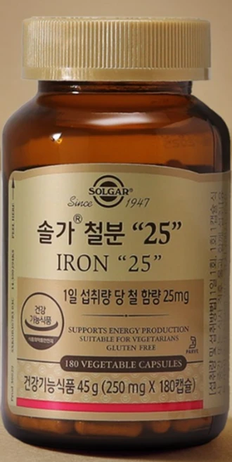솔가 철분 25, 180정, 1개 - 쿠팡