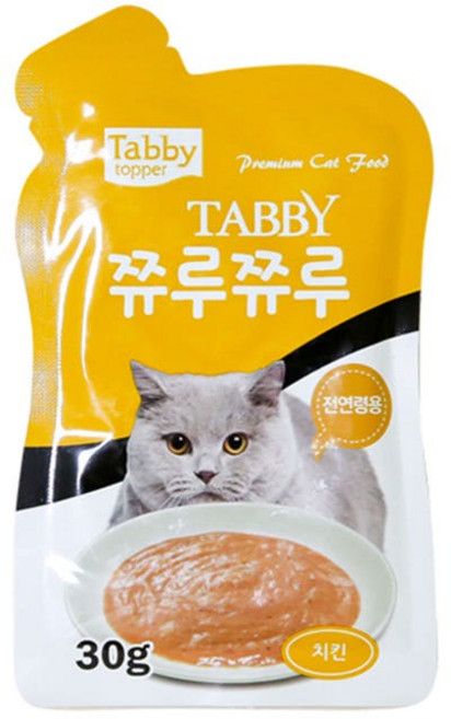 테비토퍼 쮸루쮸루 고양이 파우치 생선 30 g, 치킨, 30g, 1개