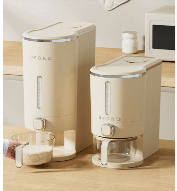 쌀통 진공쌀통 보관 잡곡통 원터치 5KG 10KG ths*694lo, 1개