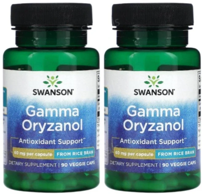 스완슨 감마 오리자놀 60mg 90 베지캡슐, 90정, 2개 - 쿠팡