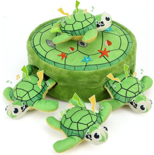 숨바꼭질 삑삑이 강아지 플러시 장난감 당근과 토끼 세트 5개입 퍼즐 훈련 및 청소용 소형·중형 강아지용 인터랙티브 내구성 거북이, turtles