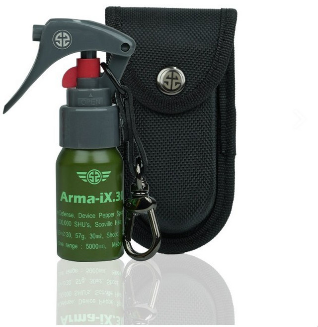 에스디펜스 Arma-iX3.0 호신용 스프레이 + 파우치 올리브 그린, 1개