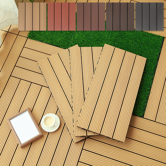 론리인테리어 합성목 조립식 데크타일 조립마루, 20개, 라이트오크(60x30cm)