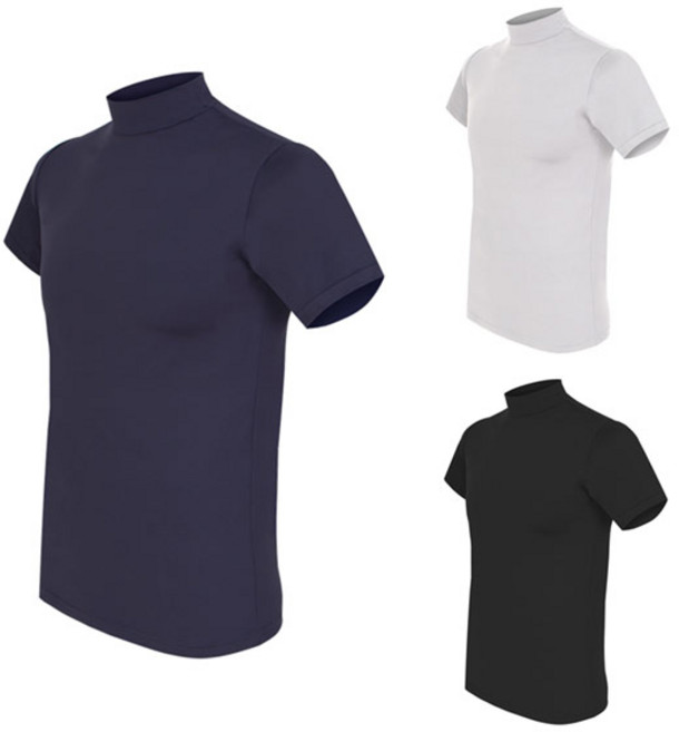 [스페클로 ] 남성 바디워머 기모 모크넥 반팔 티셔츠 946 목폴라 반팔내복 내의