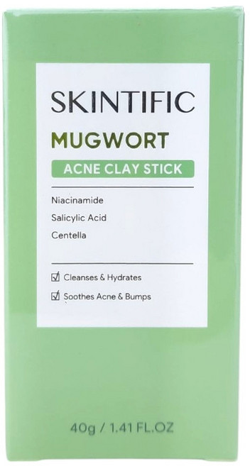 SKINTIFIC 艾草固體泥膜棒, 1個, 艾草固體泥膜棒40g(綠)