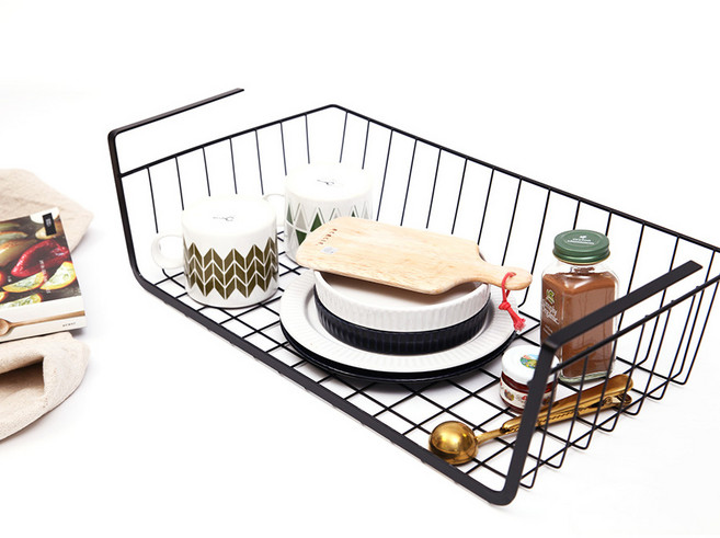 언더선반 다용도 걸이식 선반 공간활용 걸이식 선반, 블랙, 1개, 언더선반 소1p