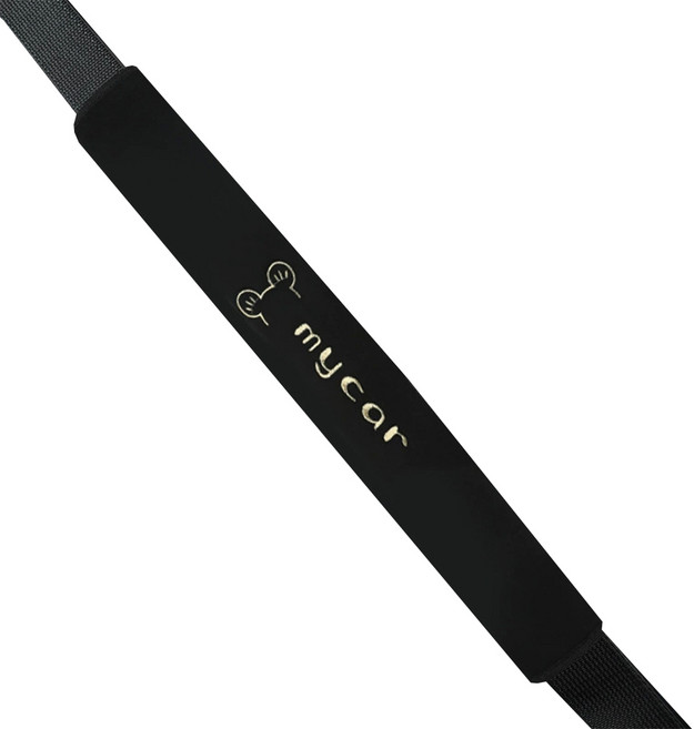 서온리 벨벳 어깨끈 목졸림방지 성인 어린이 자동차 차량 안전벨트커버 쿠션 가드, 1개, 매트블랙