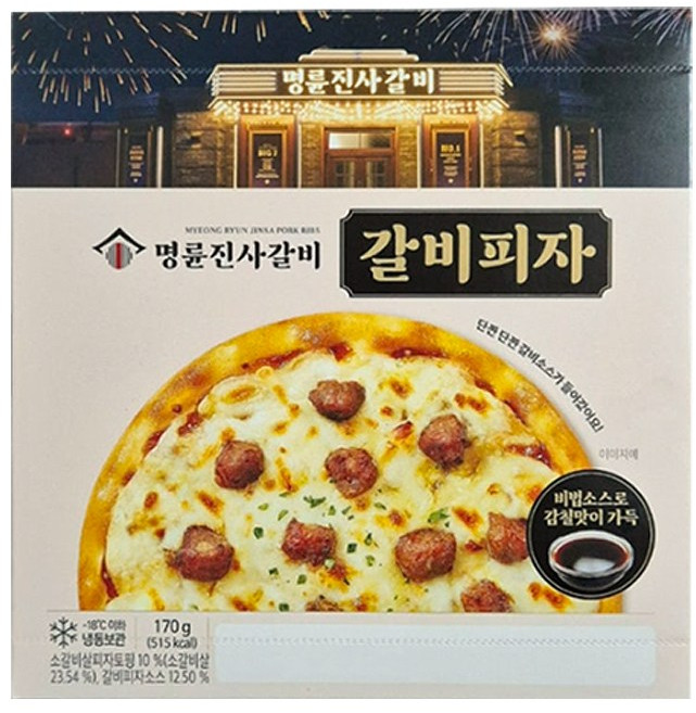 명륜진사갈비 갈비피자, 6개, 170g