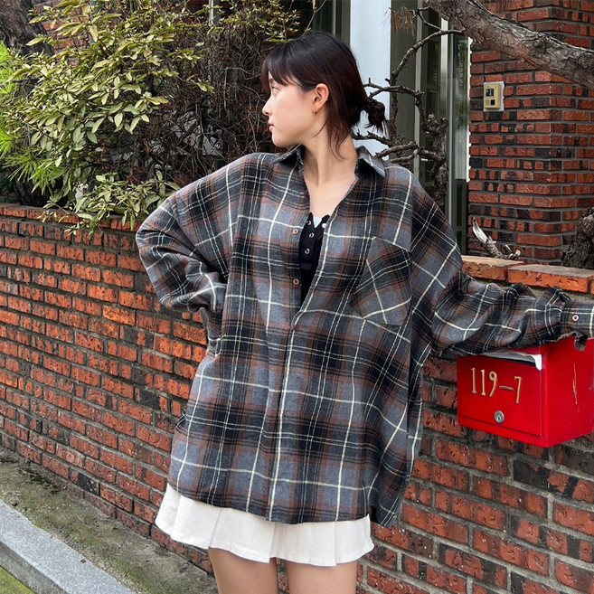 *지금BEST* [5XL] 크고이쁨/쿠키 BIG 남방 2color