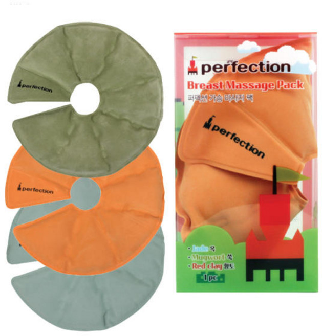 퍼펙션 황토 가슴 마사지 찜질팩 젖몸살, 황토색, 1개