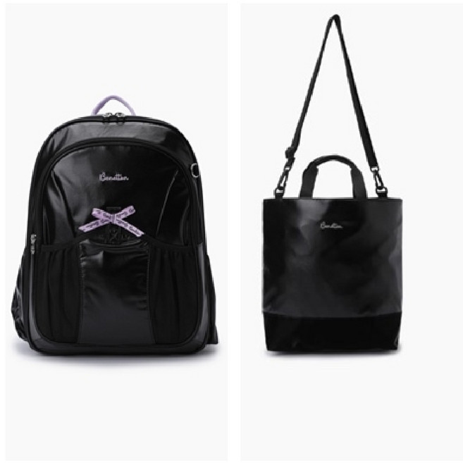 [AK수원점] [베네통 키즈] QCBG01641QCBG02641(BK)블링 메쉬 책가방세트