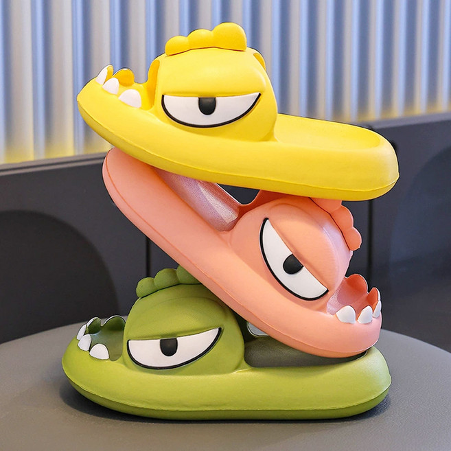 꾸미 부드럽고 도톰한 악동다이노 유아 아동슬리퍼 유아슬리퍼 실내 욕실화