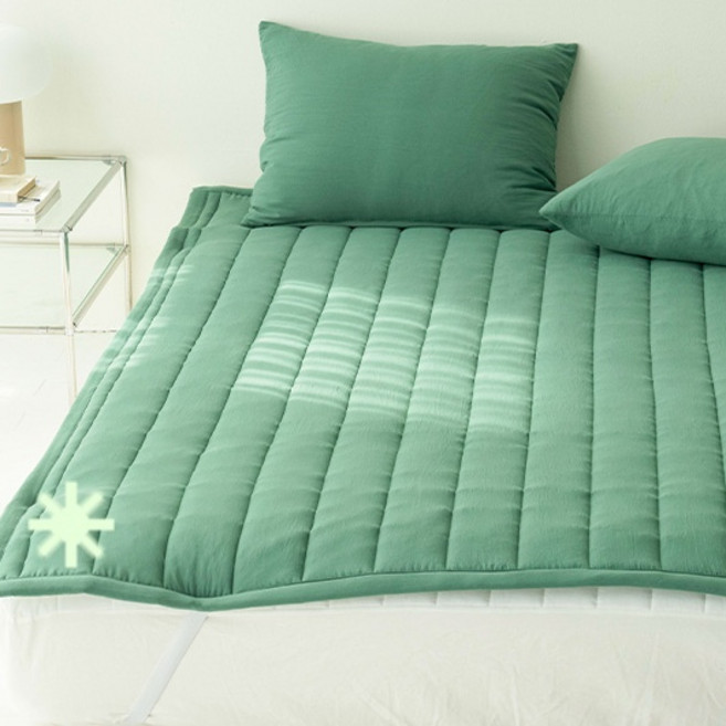 도미아 마시멜로 침대 패드 겸 카페트 [국내생산 공장 직배송], Q패드단품 포레스트그린