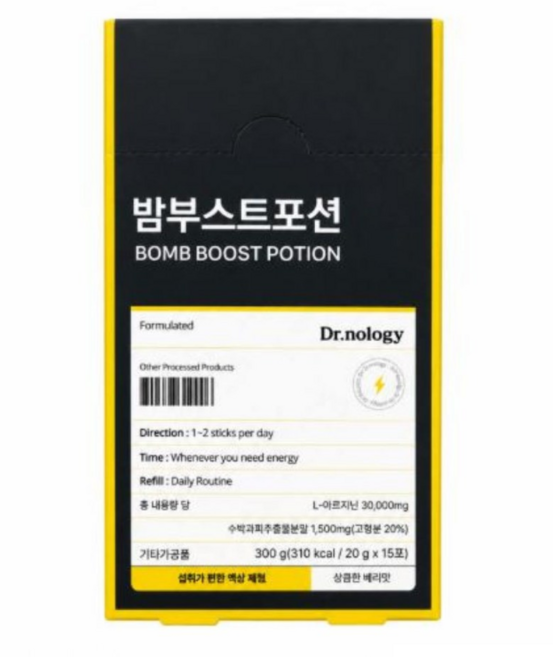 닥터놀로지 밤부스트포션 의사개발 장어 19마리 남성활력 고함량 L 아르기닌 마카 야관문 아연, 1개, 300g