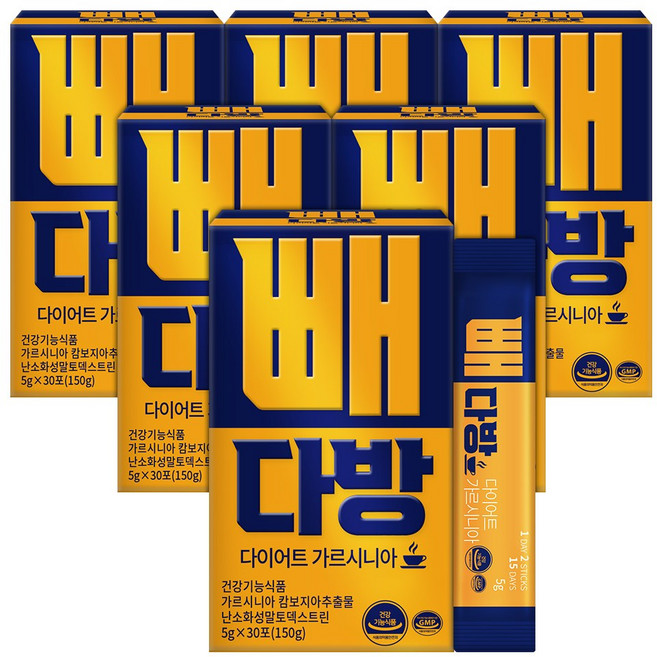 순수식품 빼다방 커피 다이어트 음료 가르시니아 방탄커피 MCT오일 5000mg*180포 체지방감소 배변활동원활 난소화성말토덱스트린 2중 건강기능식품, 5g, 180개