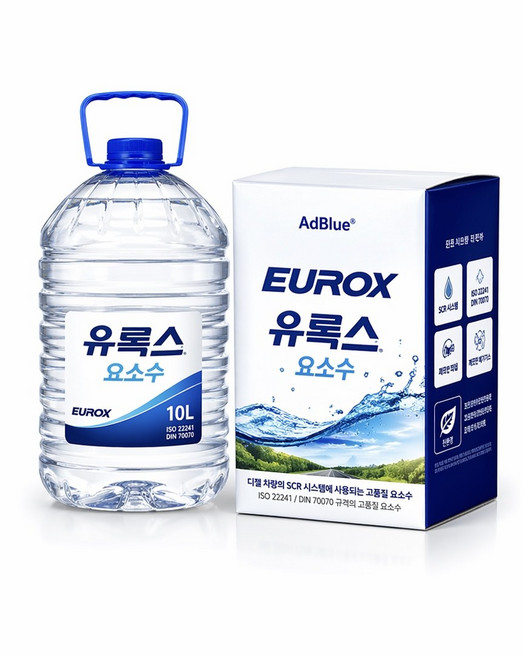 롯데정밀화학 유록스 요소수 정품 자바라 포함 AdBlue 인증, 1개, 10L