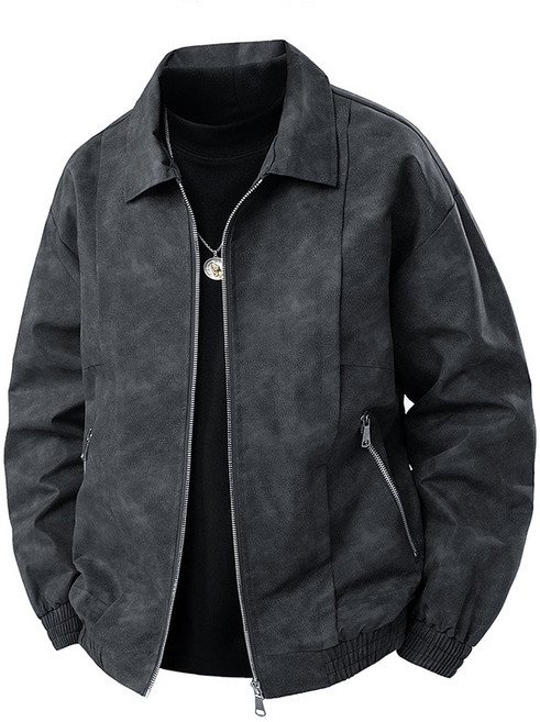 스타일닥터 미국식 빈티지 칼라 재킷 남성 빅 사이즈 루즈핏 스타일리쉬 남성 코트