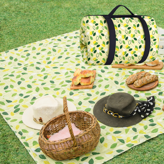 제이크림 대형 돗자리 야외 피크닉 매트, 그린 나뭇잎