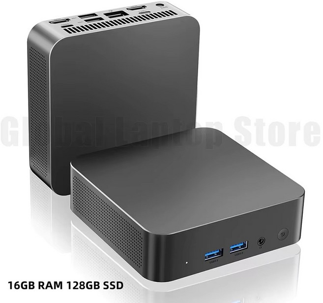 휴대용 미니 PC 인텔 코어 i9 8950HK 게이밍 윈도우 11 프로 16GB DDR4 1 2 M SSD 와이파이 6 BT5 데스크탑 컴퓨터, 16GB RAM 128GB SSD