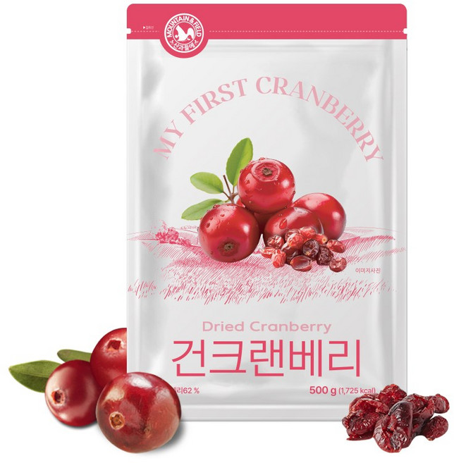 산과들에 건 크랜베리 500g 2봉 1kg 건크랜베리, 2개