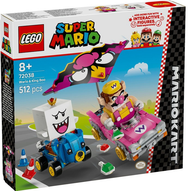 樂高 72038 超級瑪利歐賽車-壞利歐 & 害羞幽靈王, 1個, 混色