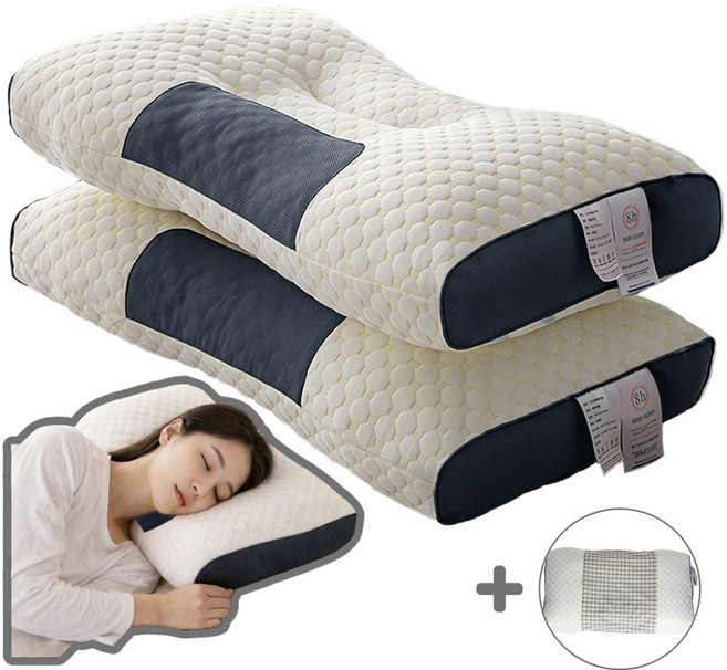 캐시리 몽슈슈 경추베개 옆잠 숙면 베개, 1개, 화이트차콜