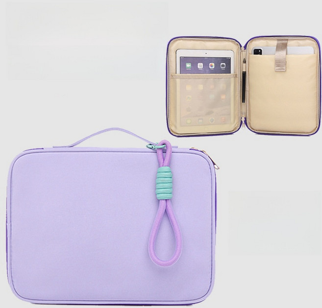 앨오앤지 마카롱 태블릿 노트북 손잡이파우치, 퍼플, 1개