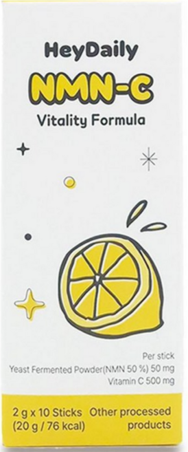 헤이데일리 효모 엔엠엔 씨 미국산 NMN-C 레몬맛 분말, 10개, 2g