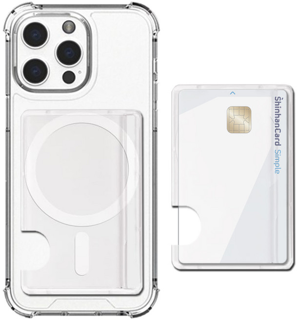 아이루스 맥세이프 카드 지갑 투명 케이스