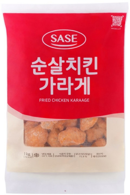 치킨왕 순살치킨 가라게 1kg/사세, 1kg, 14개