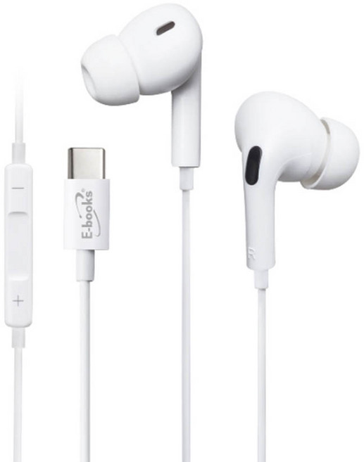 E-BOOKS SS41 Type C入耳式線控耳機 柔軟矽膠耳帽 內建麥克風 適用iPhone15 & Android