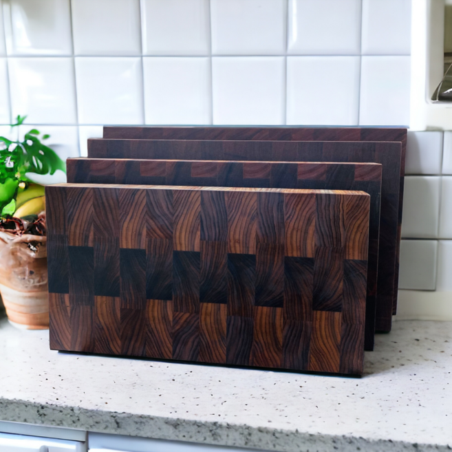 디그니처 엔드그레인도마 블랙우드 원목도마 나무 캠핑, 1개