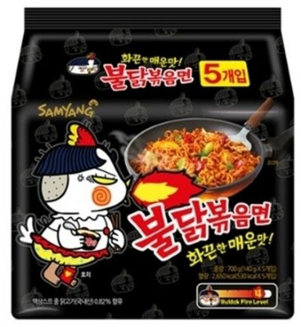 삼양 불닭 볶음면 5입 총4, 4개