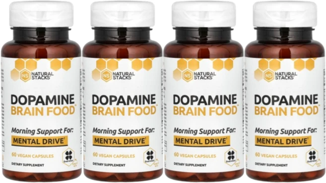 내추럴스택스 도파민 브레인 푸드 베지테리안 캡슐, 4개, 60정 - 쿠팡