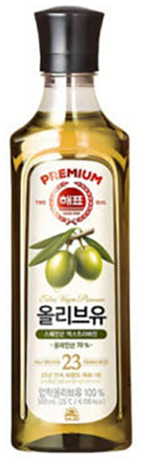 해표 압착 올리브유, 500ml, 2개