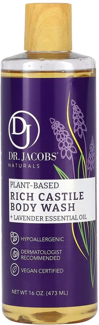 닥터 제이콥스 내추럴스 식물성 리치 캐스틸 바디워시 라벤더 에센셜 오일 함유 473ml (16oz) DJN-00542 - 쿠팡