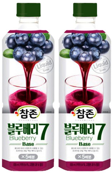 참존 블루베리7 원액 농축액 음료베이스, 2개, 835ml
