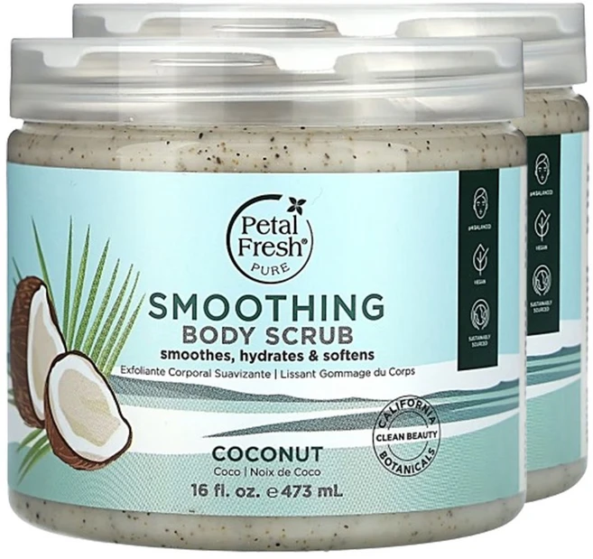 페탈프레쉬 퓨어 스무싱 바디 스크럽 코코넛 473ml 2팩 - 쿠팡
