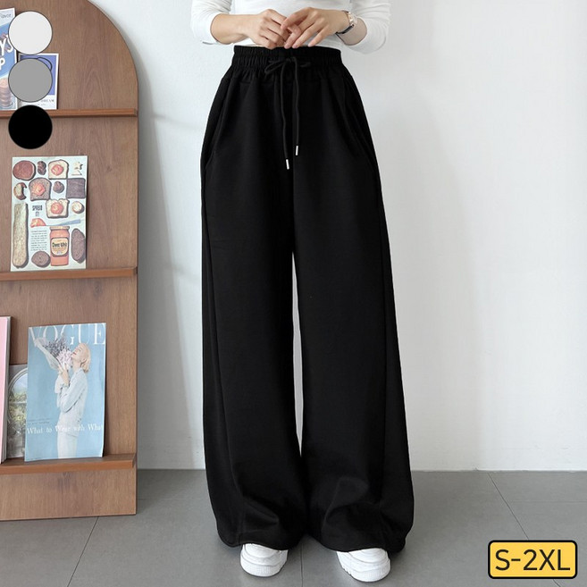 바비팩토리 여성용 롱/숏 뱃살 커버완벽 높은 밴드 와이드 트레이닝 투웨이 조거/와이드핏 긴바지