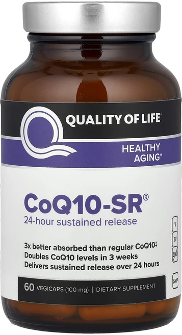 Quality of Life CoQ10-SR 100 mg 베지 캡슐 60정, QualityofLifeCoQ10SR100mg베지캡슐6 - 쿠팡