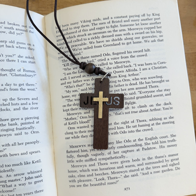 우드 미니십자가 룸미러 걸이 장식 선물용, 1개, 룸미러 걸이 십자가