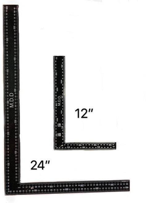 M.D.D. 德輝 黑角尺 木工角尺 鐵角尺 L型角尺, 1個, 24"(含稅價)（黑貓或賣家宅配）