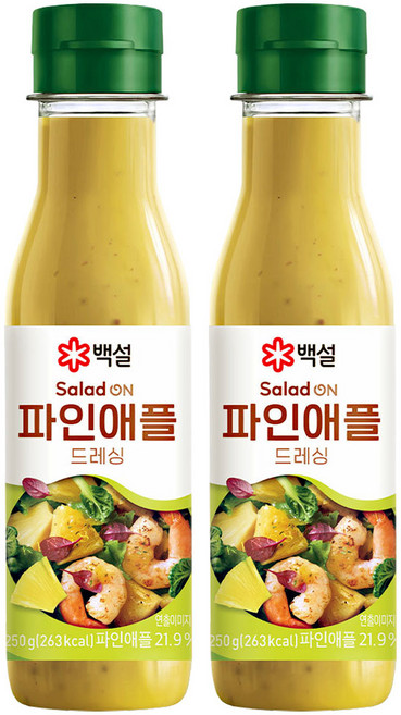 CJ 백설 파인애플 드레싱, 2개, 250g