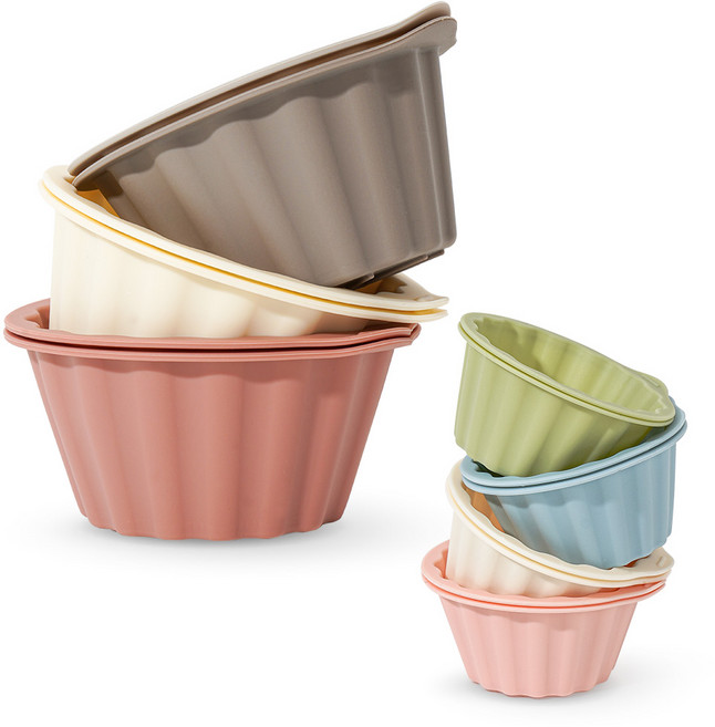 아띠래빗 쏙쏙 실리콘 머핀틀 중 6P + 소 8P, 1세트