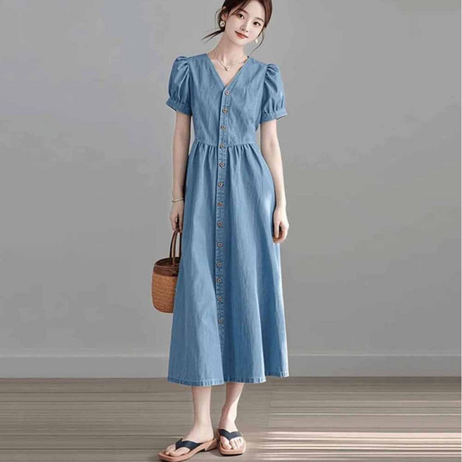 여성원피스 여름원피스 반팔원피스 청원피스 롱원피스 JSX3263 54